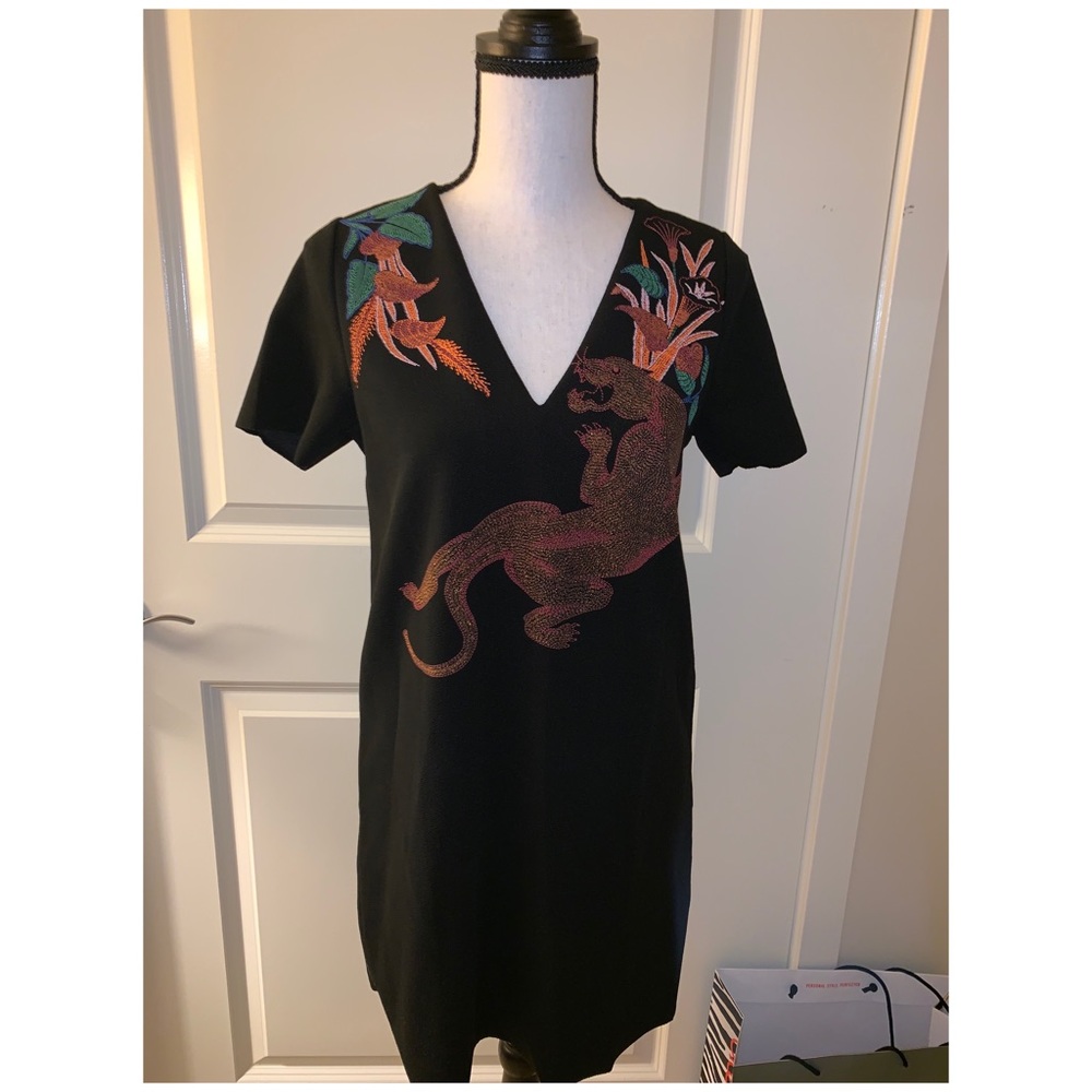 Zara Tiger garden shift dress